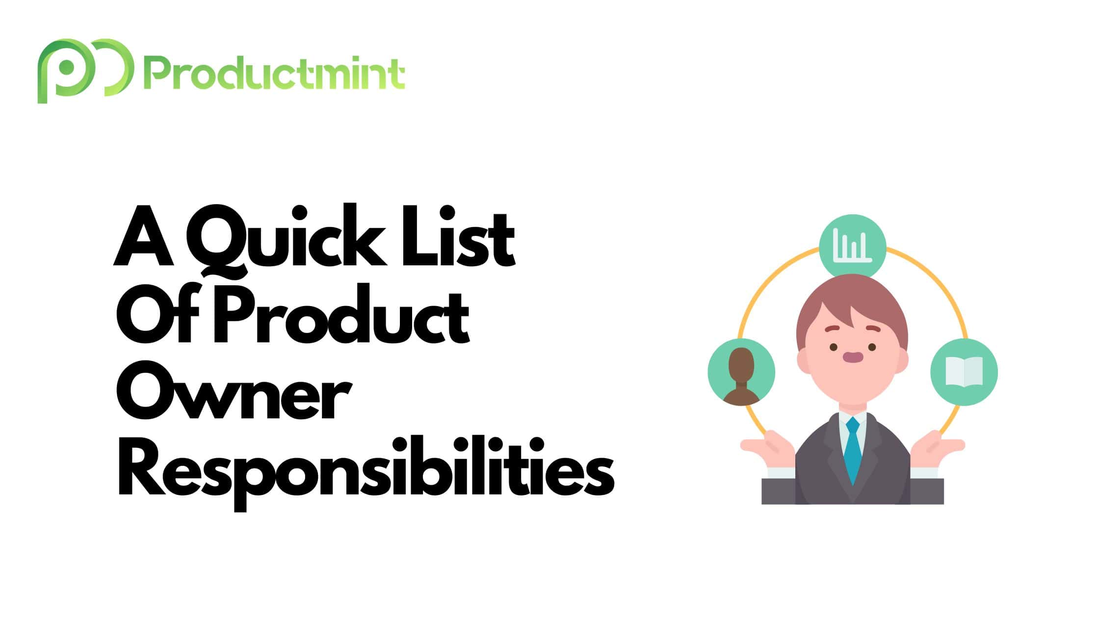 A Quick List Of Product Owner Responsibilities