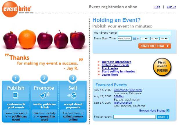 similar to eventbrite