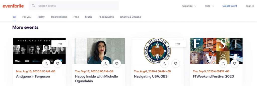 platforms like eventbrite