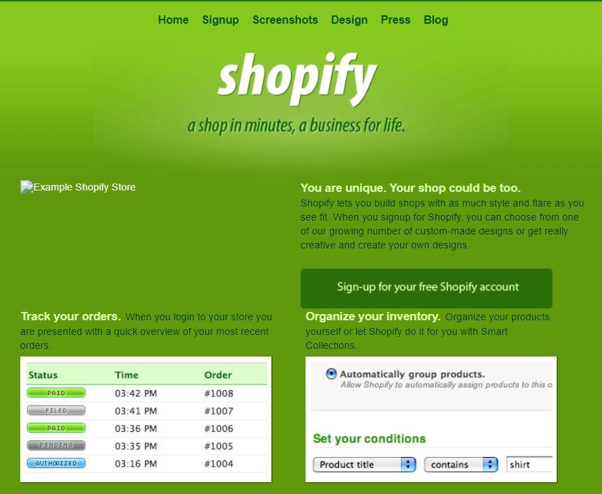 shopify company history