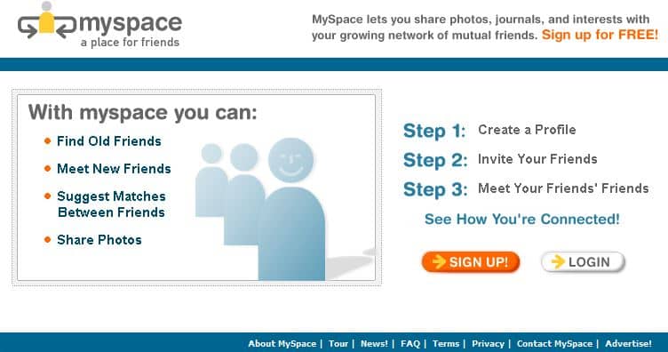 myspace first website