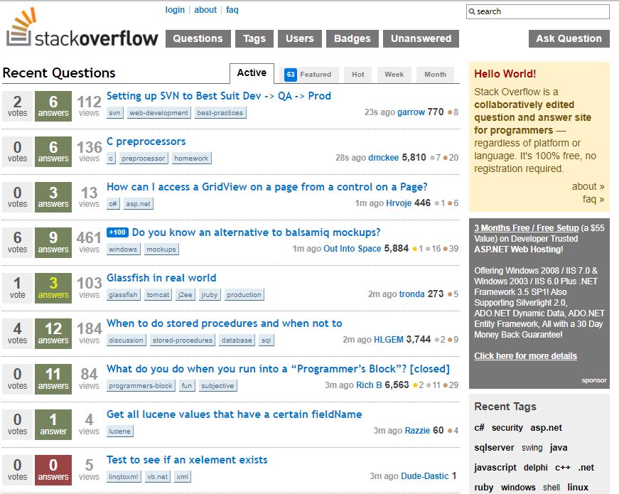 stack overflow launch