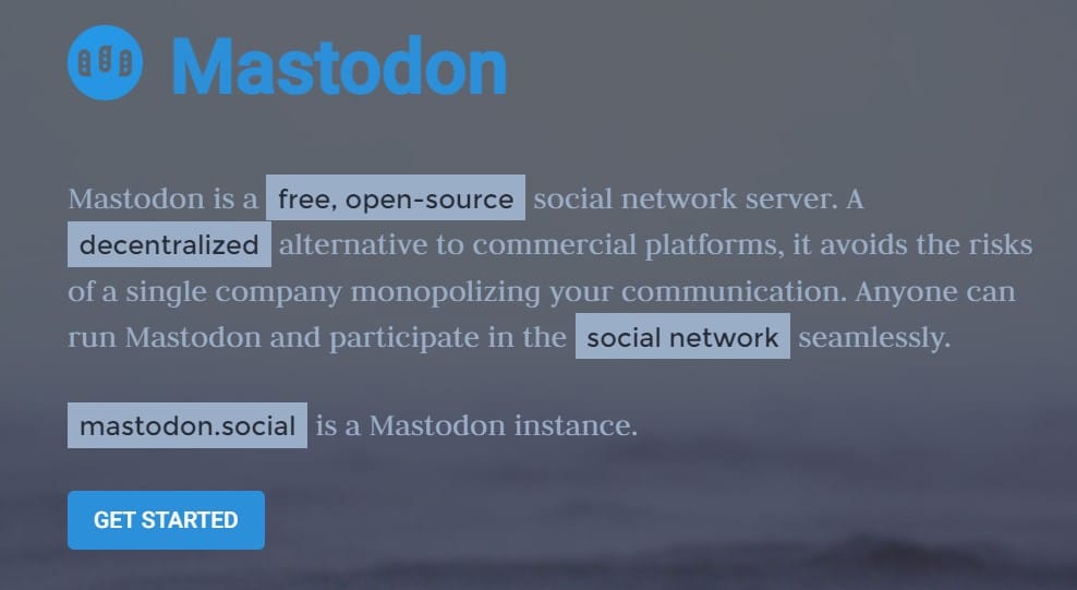 mastodon old website